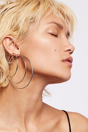 Modern Hoop Earring Set By Free People